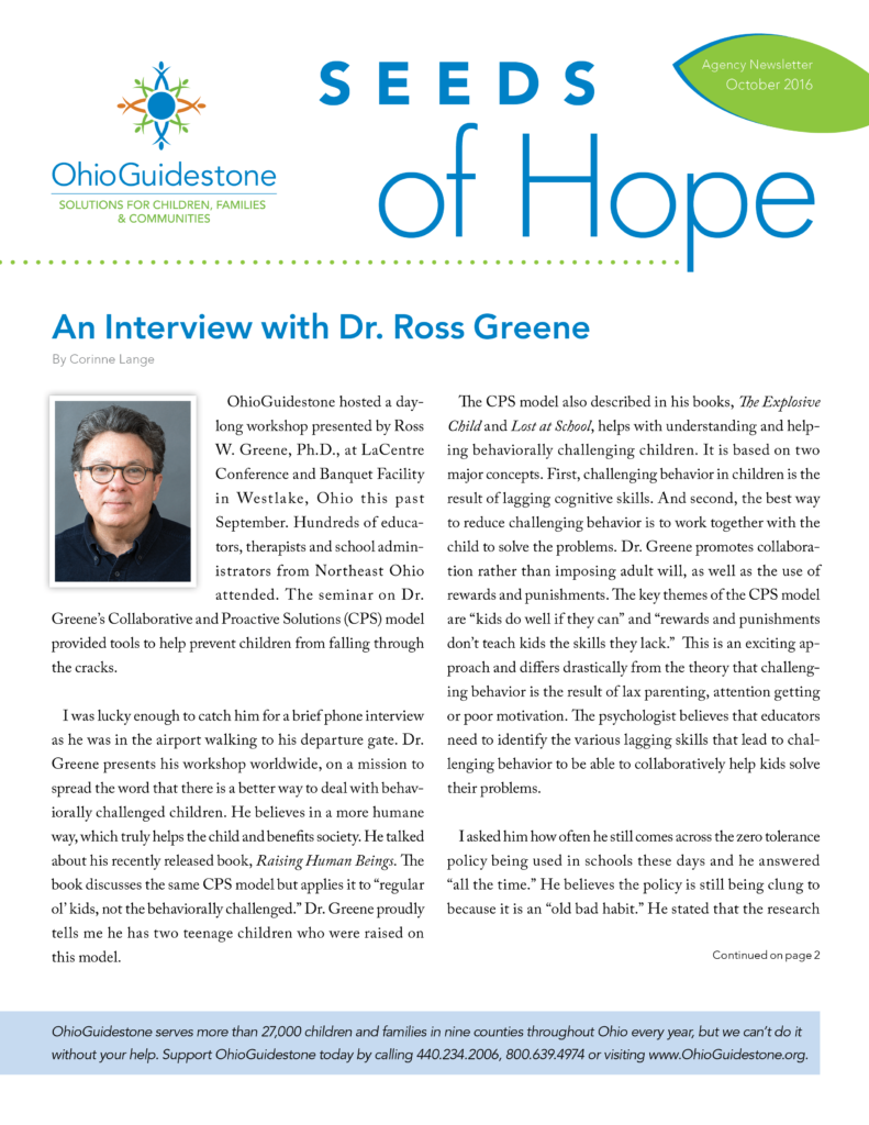 Seeds Of Hope October 2016 | OhioGuidestone