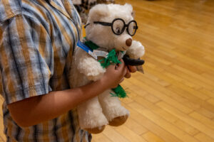 One of our Residentialkids explains their customizing choices when they made the bear.